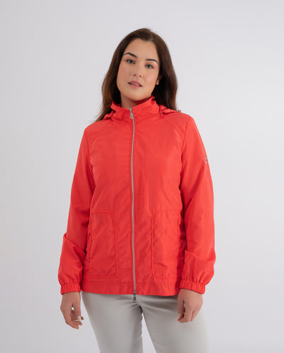 HOODED PARKA WITH CORAL LIVING DETAIL
