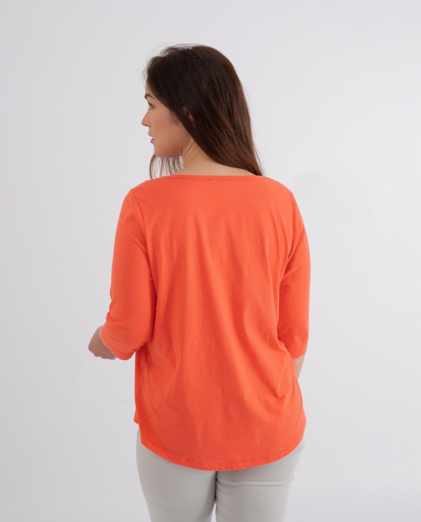 EMBROIDERED CORAL TERRY SHIRT