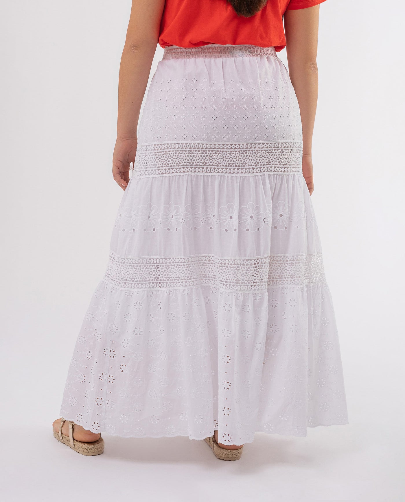 LONG WHITE IBIZA SKIRT