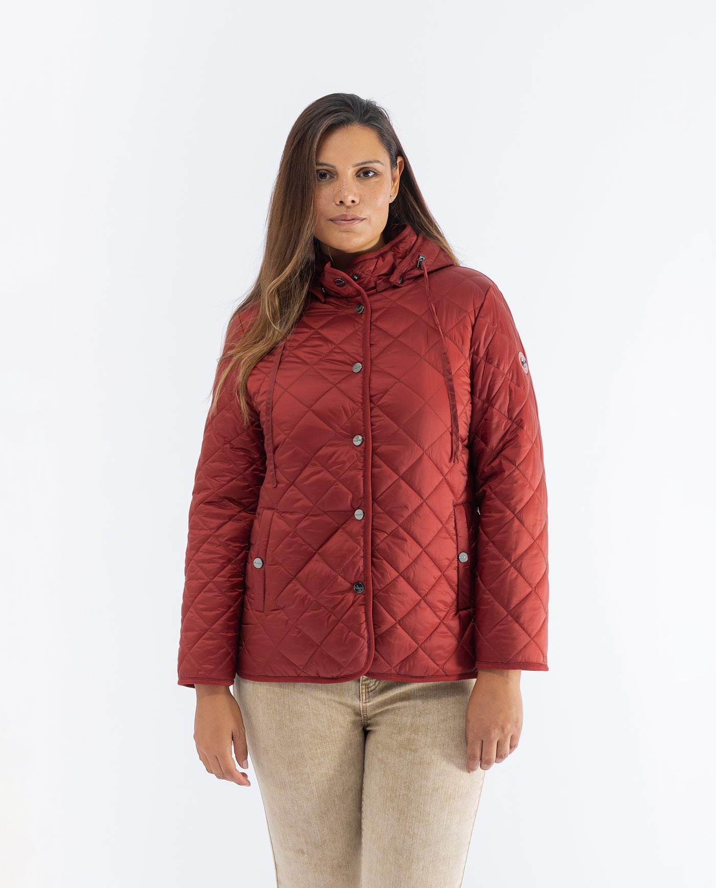 VIVEADA PARKA WITH REMOVABLE HOOD CHERRY