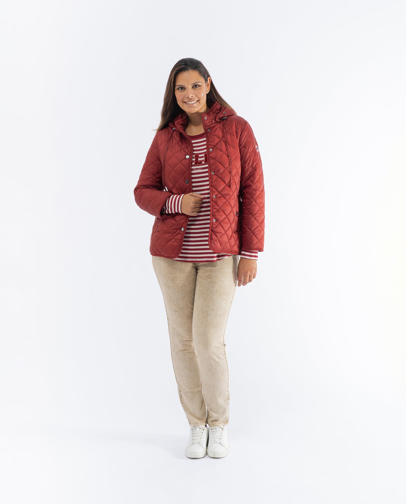 VIVEADA PARKA WITH REMOVABLE HOOD CHERRY