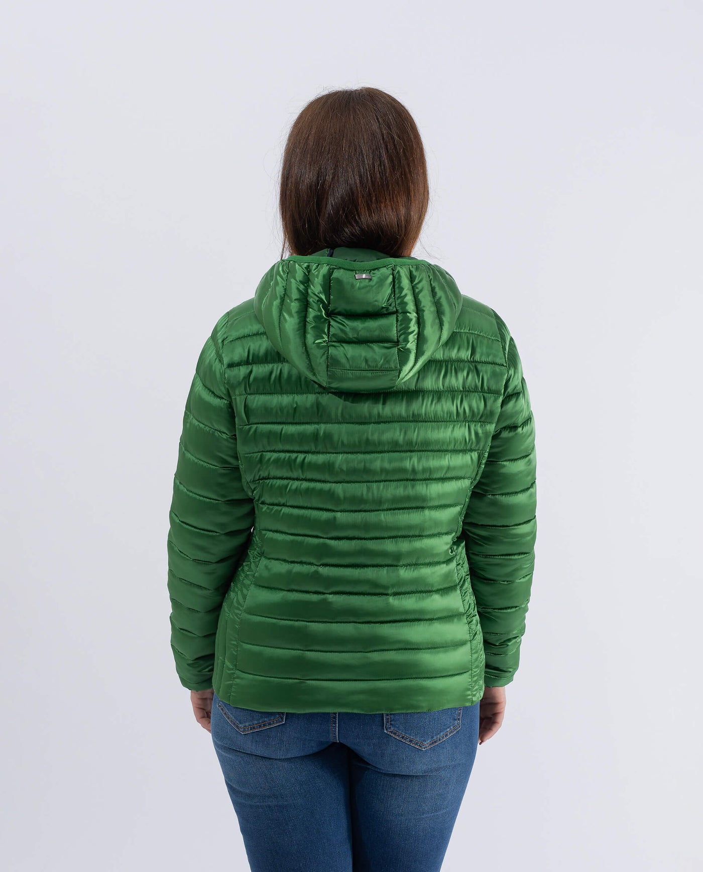 FITTED PARKA WITH GREEN HOOD