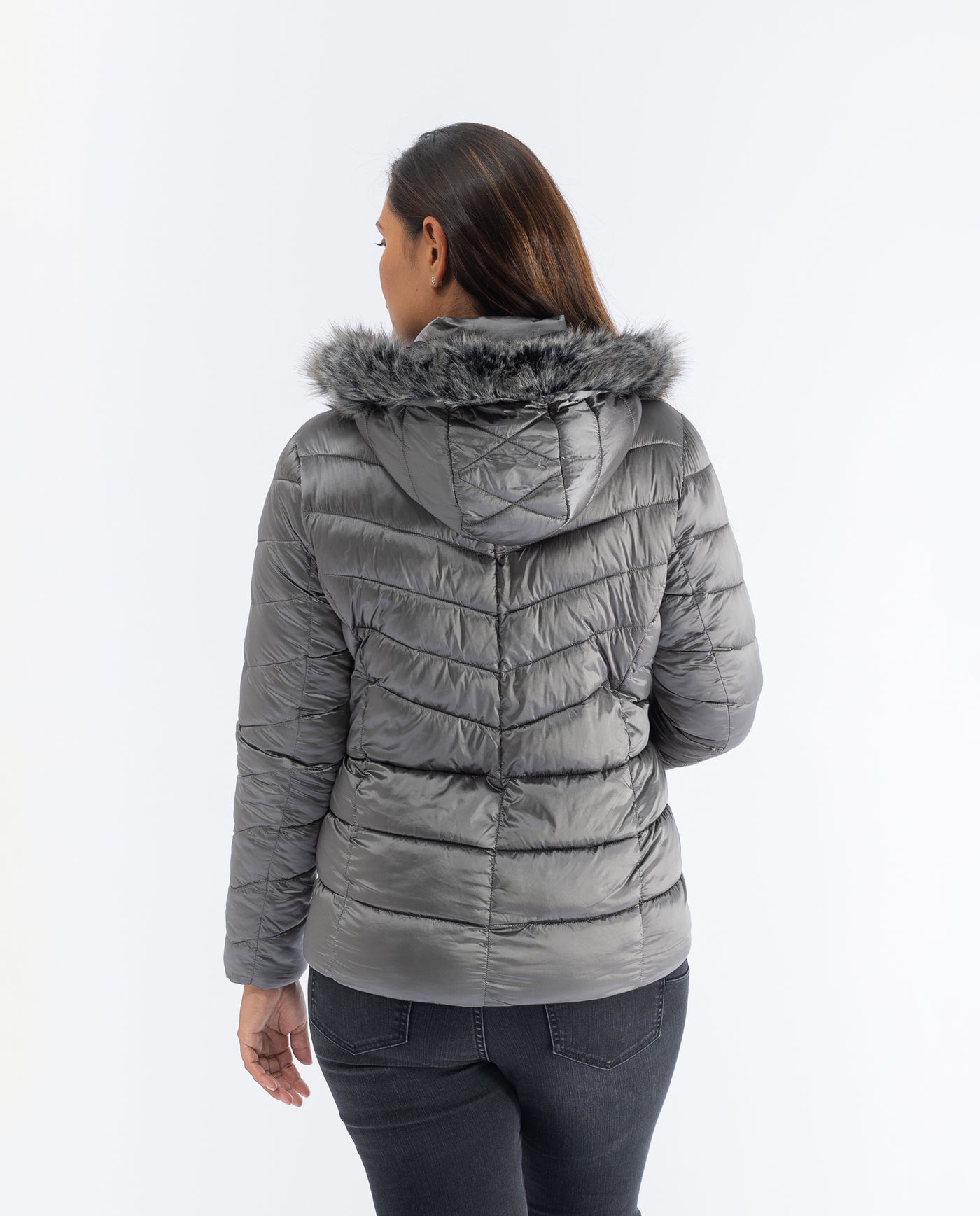 PARKA WITH GRAY FUR HOOD