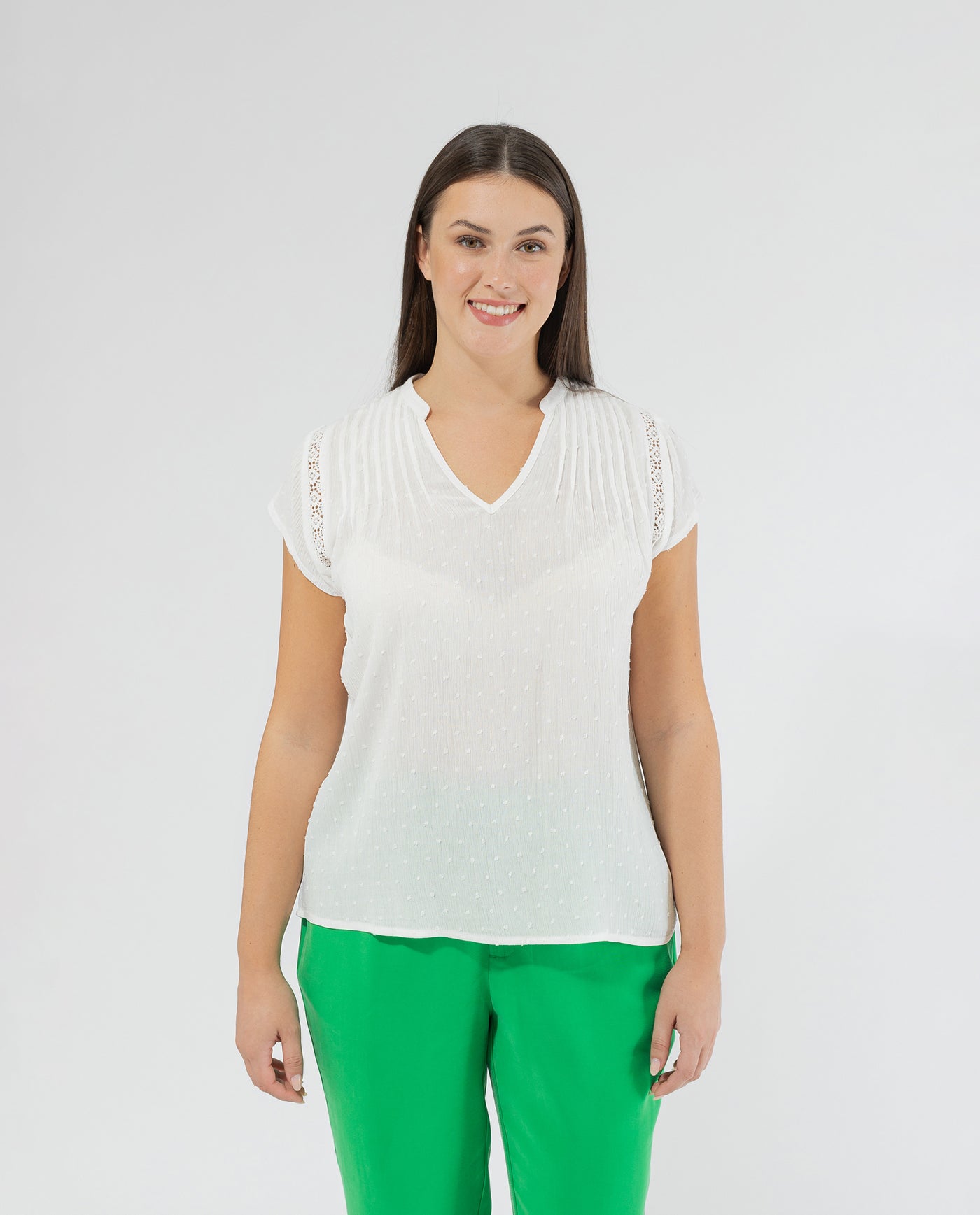 PLUMETI BLOUSE AND WHITE POCKETS