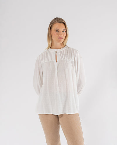 BLUSA TEJIDO PLUMETI BAMBULA CRUDO