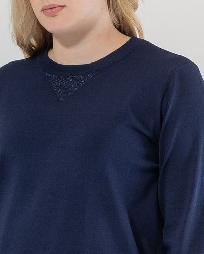 ROUND NECK THREE-QUARTER SLEEVE JERSEY BLUE