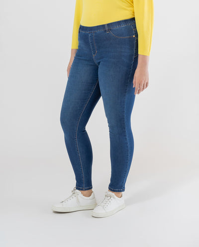 JEGGINS PUSH UP CON BOLSILLOS STRASS AZUL MEDIO