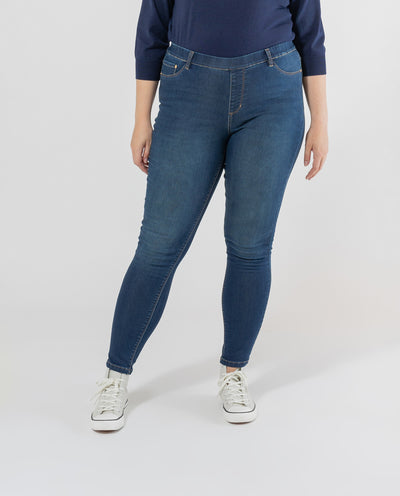 JEGGINS PUSH UP CON BOLSILLOS STRASS AZUL OSCURO