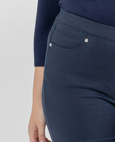 LEGGINGS CON CINTURA ELASTICA  AZUL OSCURO