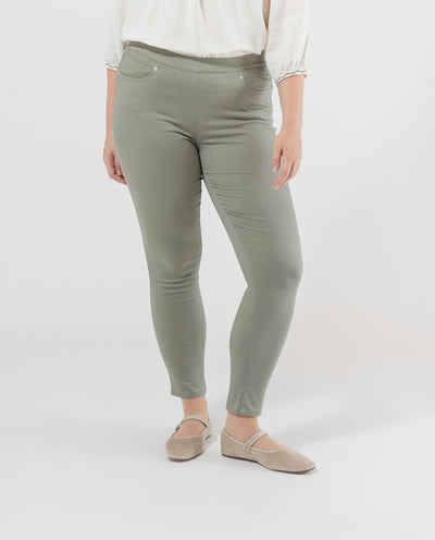 LEGGINGS CON CINTURA ELASTICA  CAQUI