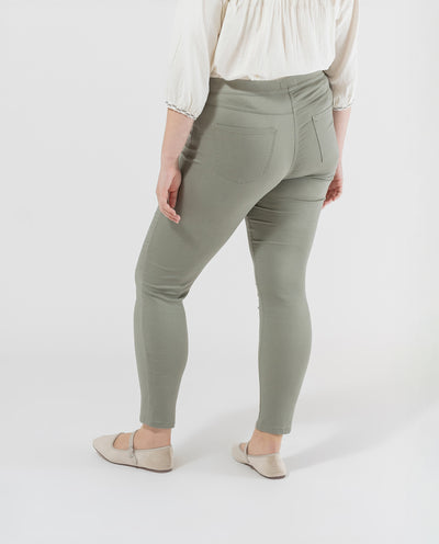 LEGGINGS CON CINTURA ELASTICA  CAQUI