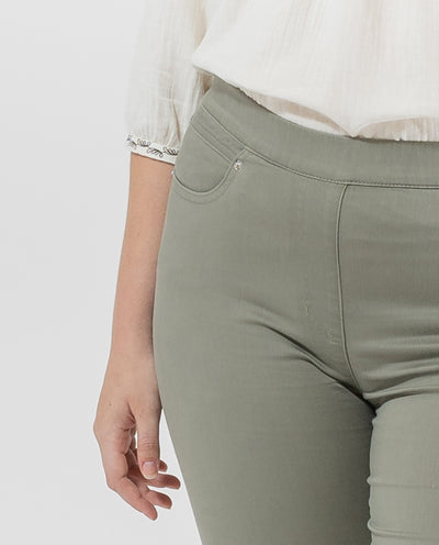 LEGGINGS CON CINTURA ELASTICA  CAQUI