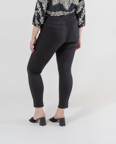 LEGGINGS WITH ELASTIC WAIST BLACK