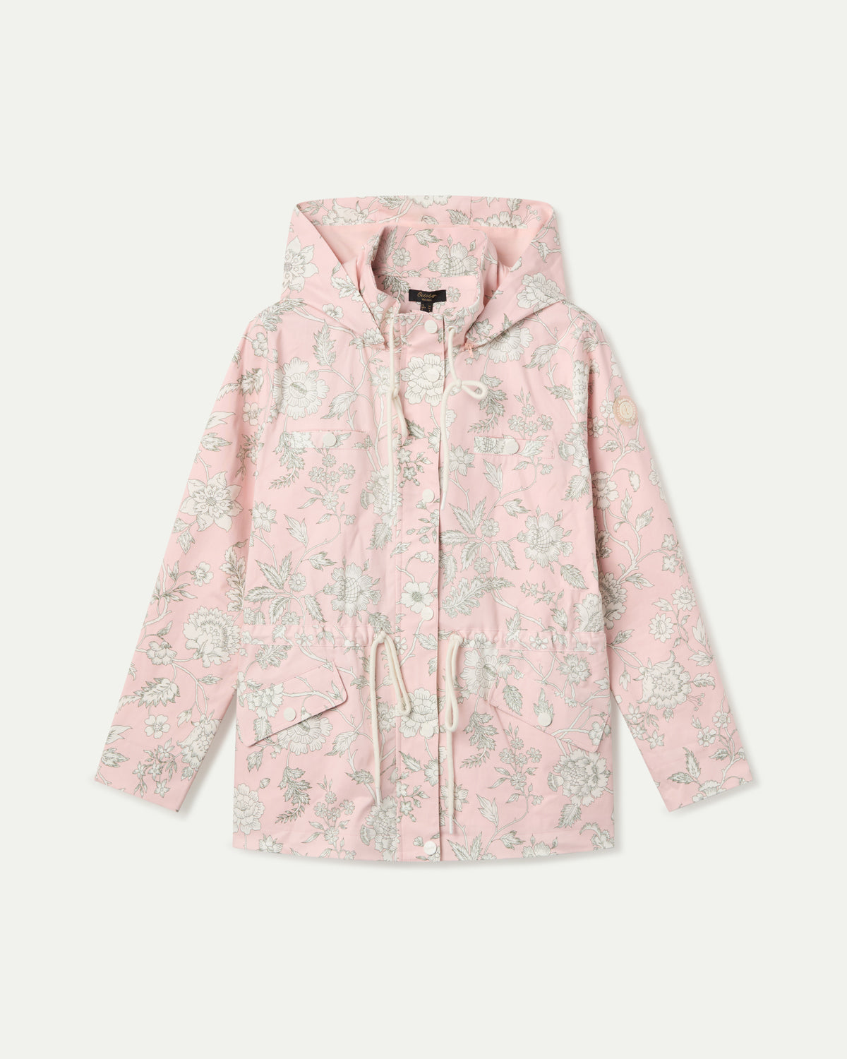 PARKA ESTAMPADA CUELLO ALTO Y CAPUCHA DESMONTABLE BEIGE