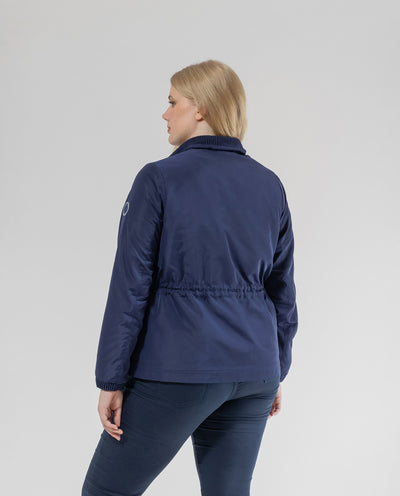SHORT PARKA WITH HIGH NECK DARK BLUE