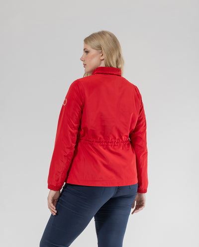 SHORT PARKA WITH HIGH NECK IN RED