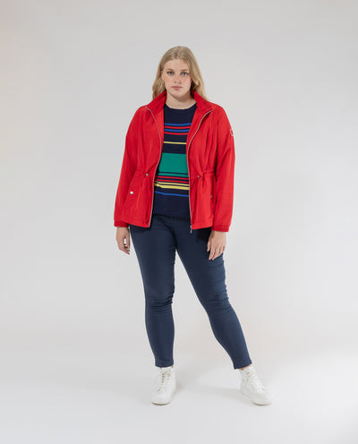 SHORT PARKA WITH HIGH NECK IN RED