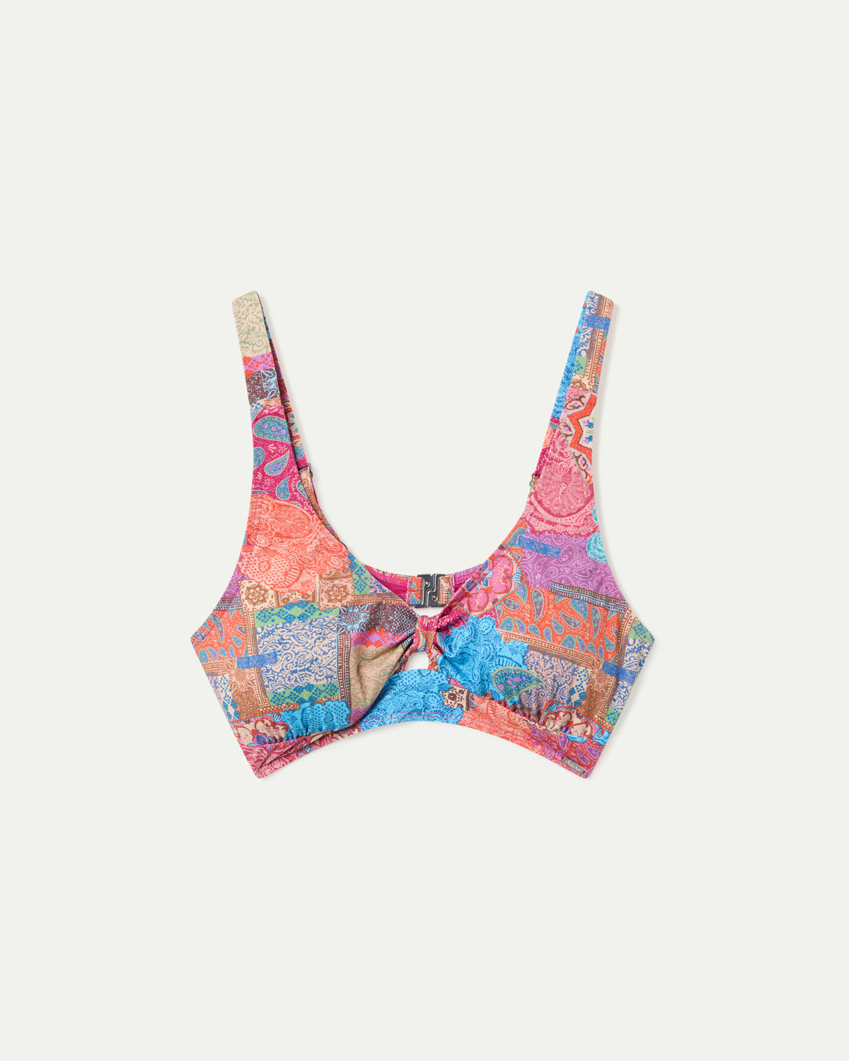 BIKINI TOP ESTAMPADO CON COPA EXTRAIBLE  MAGENTA