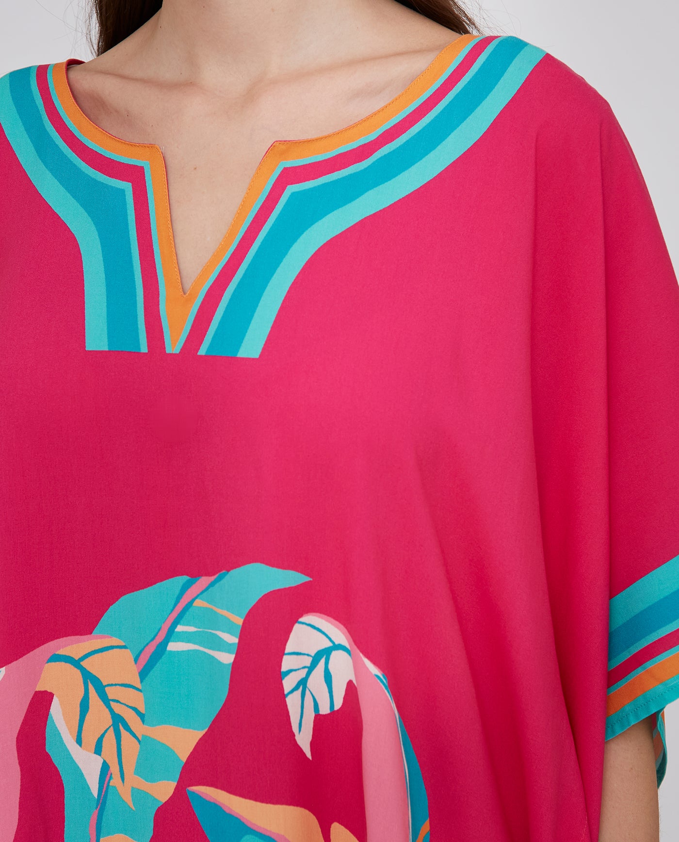 KAFTAN ESTAMPADO POSICIONAL  ROSA