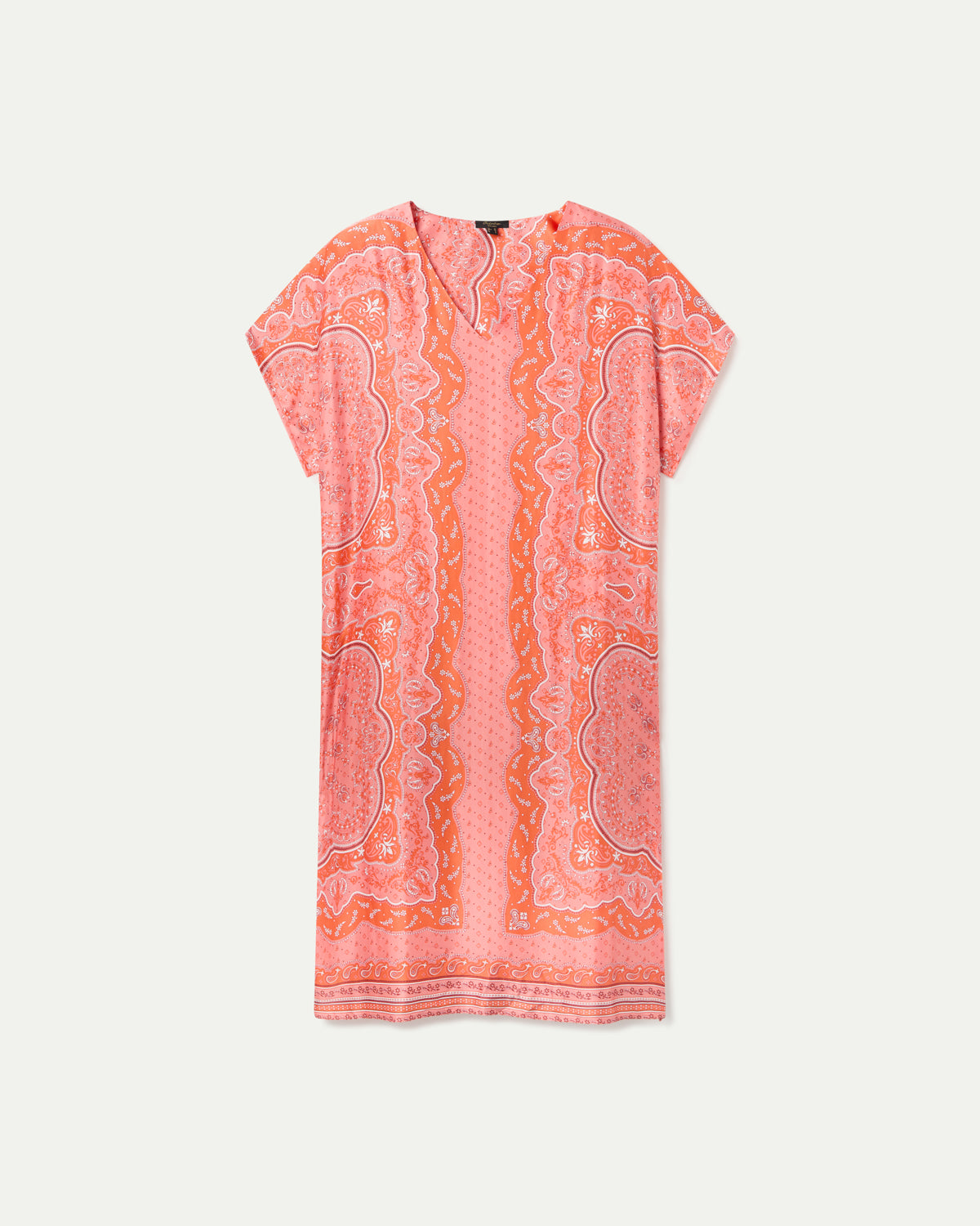 VESTIDO ESTAMPADO BANDANA NARANJA