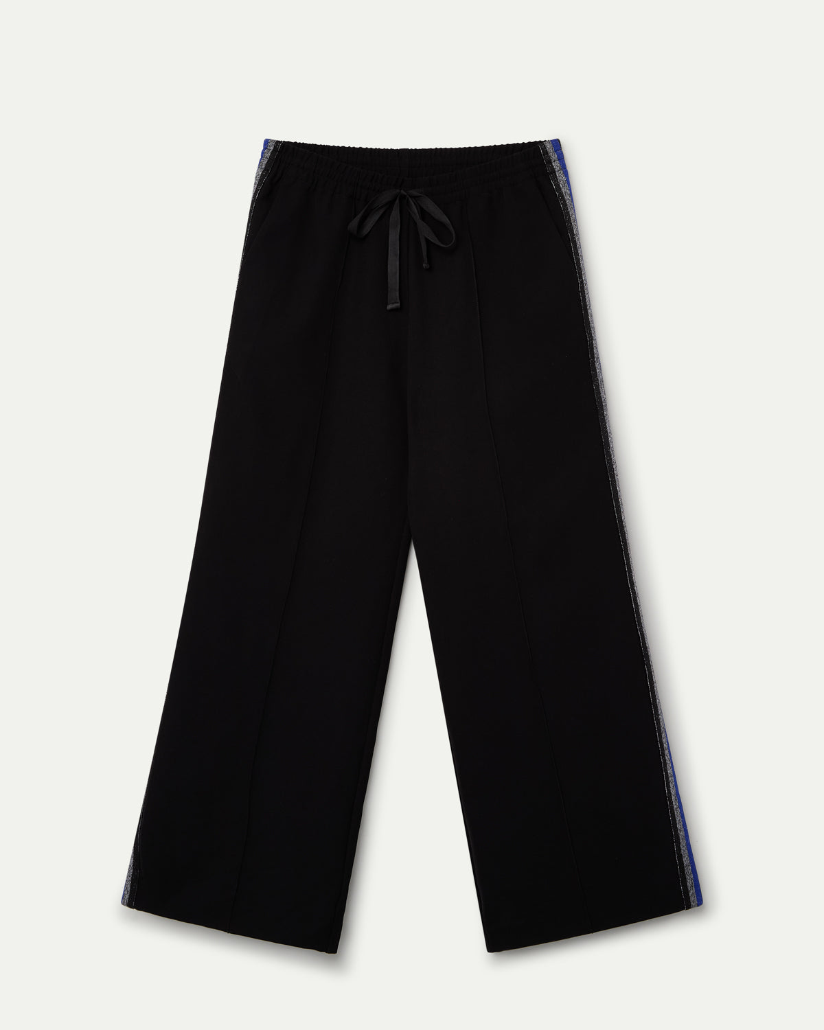 PANTALON CINTURILLA ELASTICA Y RIB LATERAL NEGRO