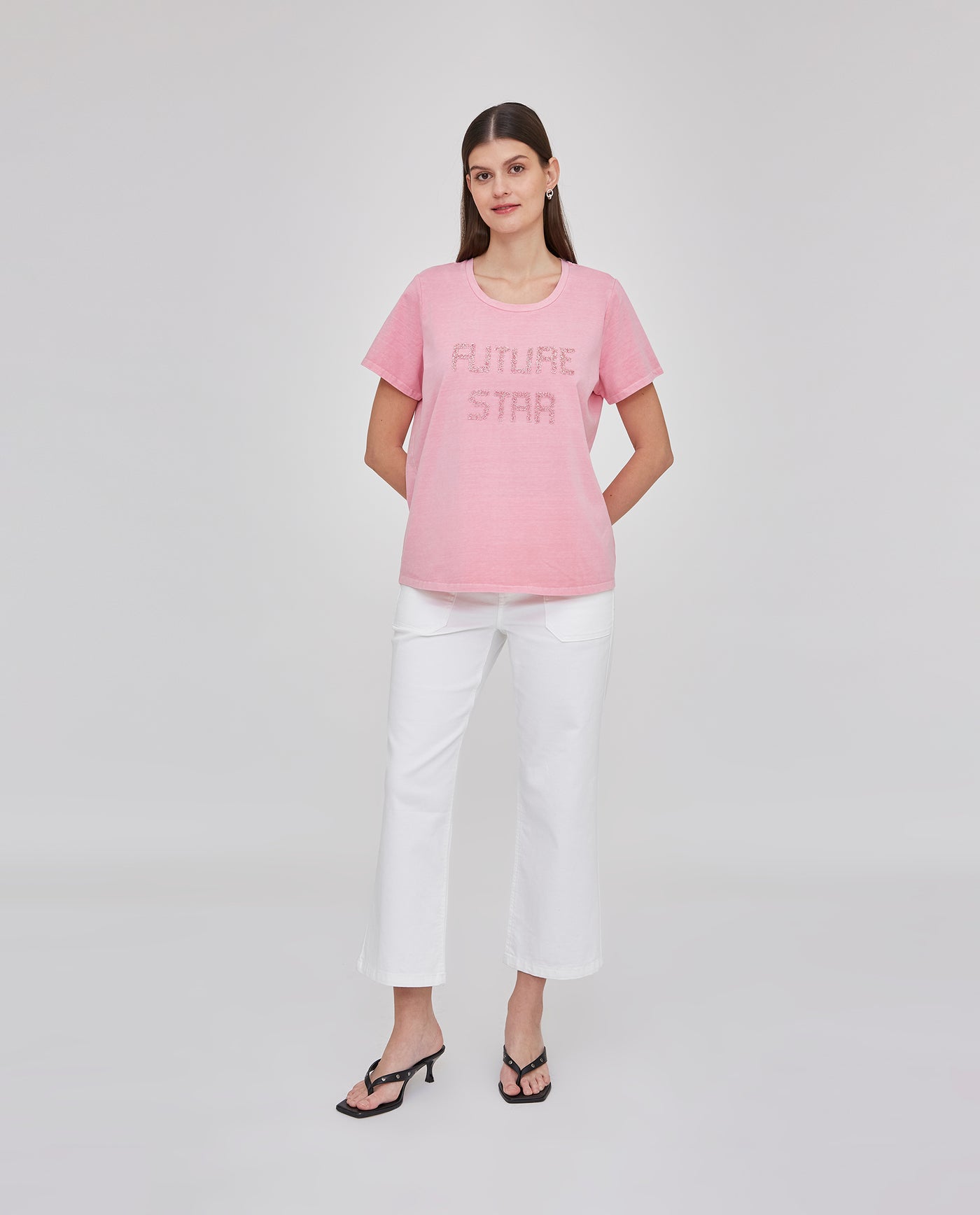 CAMISETA APLIQUE FANTASIA Y CANESU TRASERO ROSA