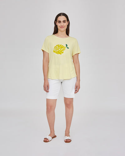 CAMISETA ESTAMPADO POSICIONAL LIMON AMARILLO CLARO