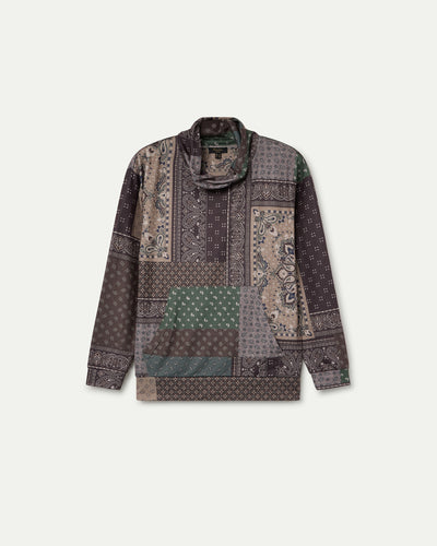 SUETER ESTAMPADO CUELLO BUCHE Y MANGA LARGA  VERDE MUSGO