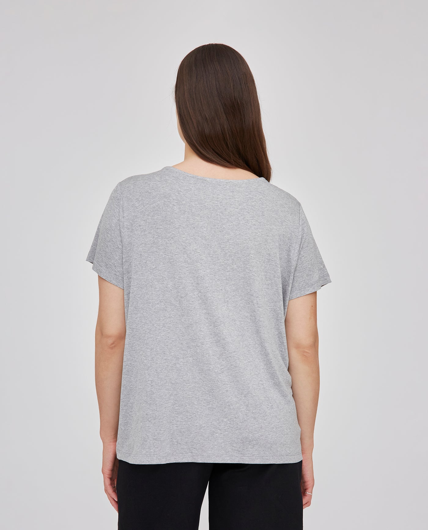 CAMISETA ESTRELLA LENTEJUELA LUCKY GRIS JASPE