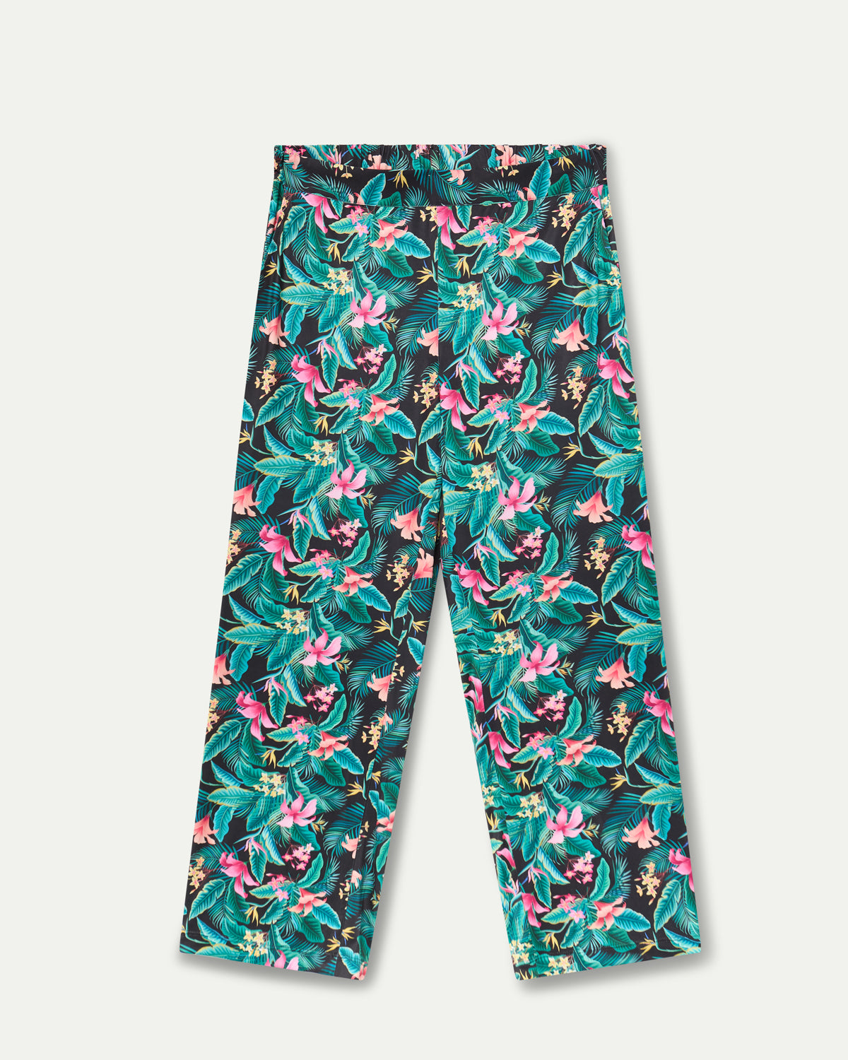 PANTALON PALAZZO ESTAMPADO FLORAL  NEGRO
