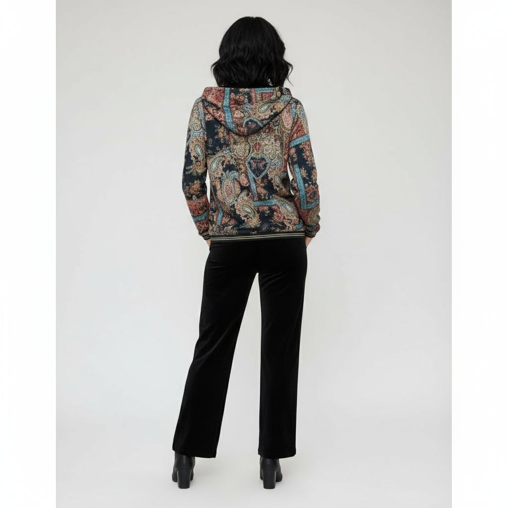 Sueter Abierto Con Capucha Ajustable  Negro