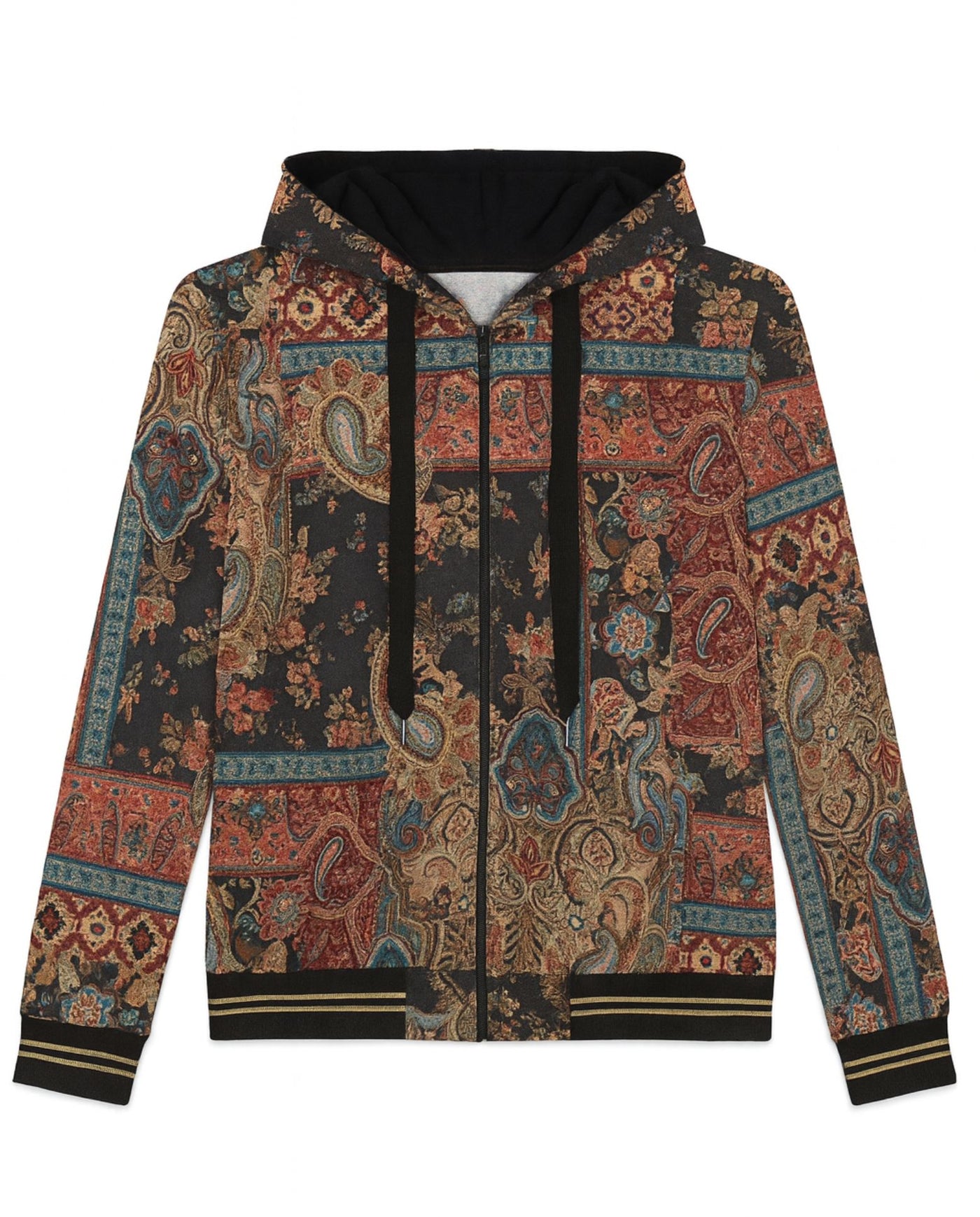 Sueter Abierto Con Capucha Ajustable  Negro