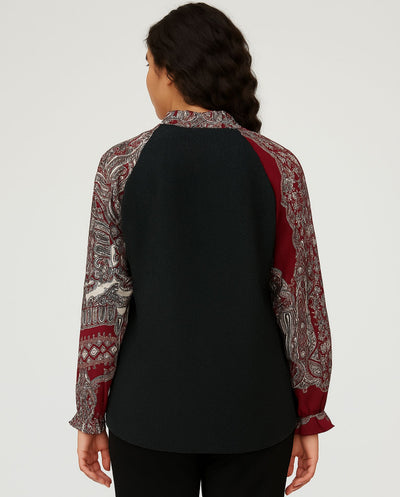 Blusa Estampado Posicional Granate