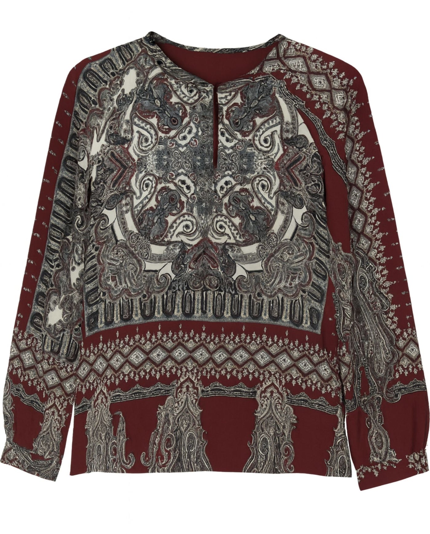 Blusa Estampado Posicional Granate