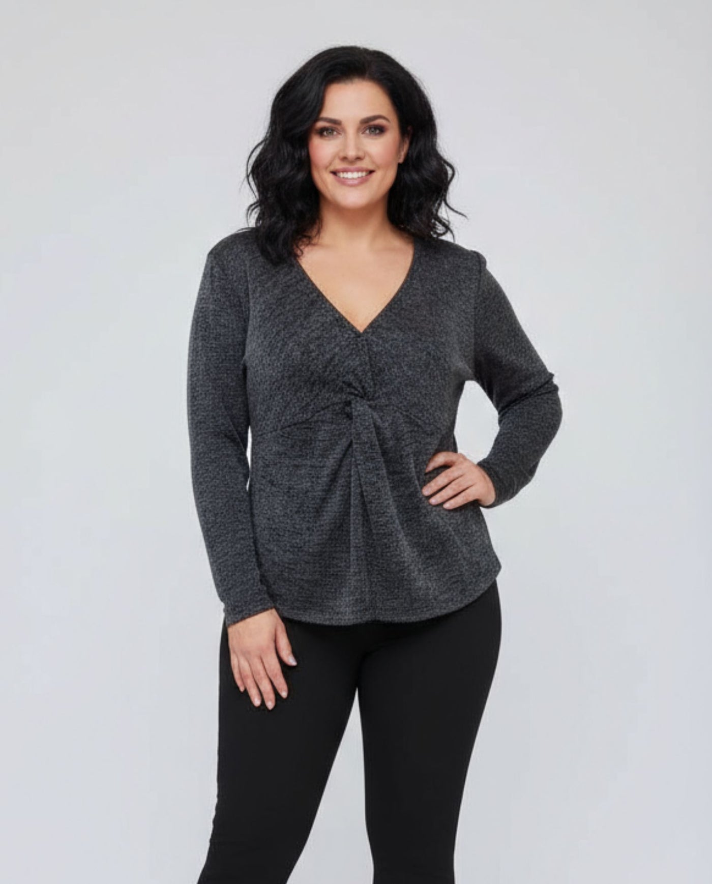 Camiseta Detalle Nudo Azul Oscuro