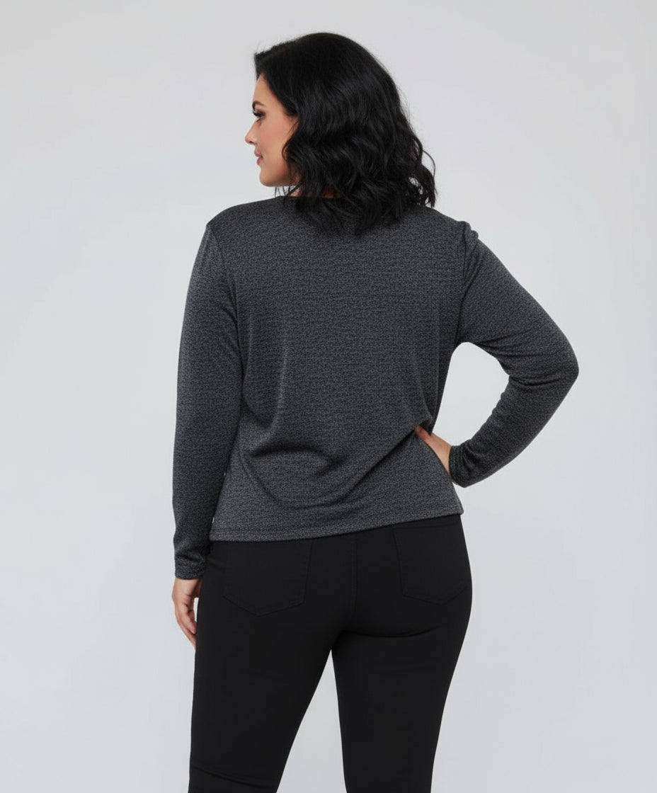 Camiseta Detalle Nudo Azul Oscuro