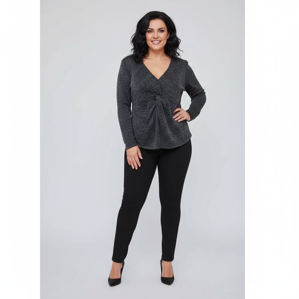 Camiseta Detalle Nudo Azul Oscuro