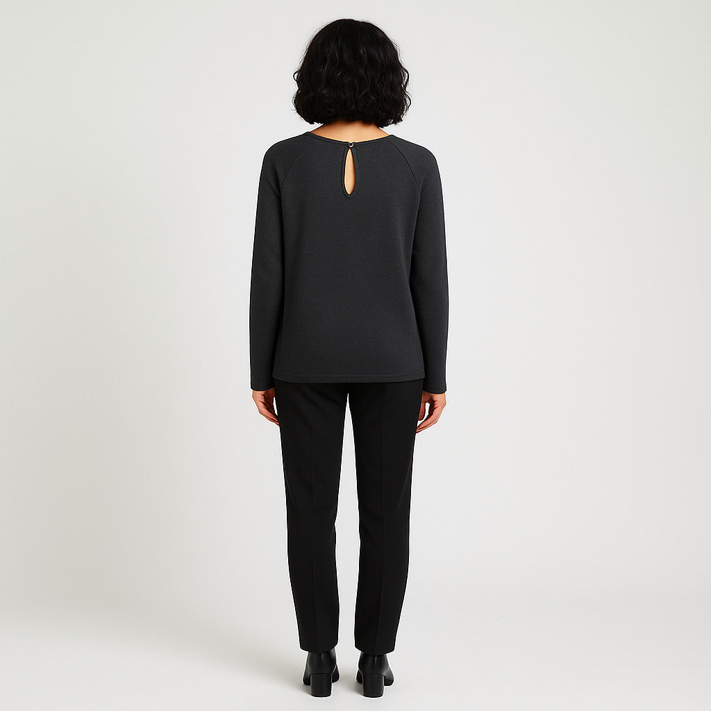 Camiseta Estampado Delantero En Terciopelo Plata