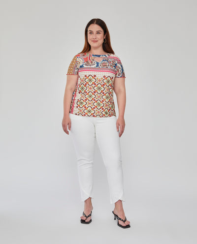 CAMISETA ESTAMPADO MIX MANDALAS  CRUDO