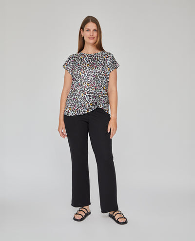 CAMISETA ESTAMPADA CON NUDO MULTICOLOR