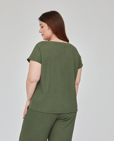 CAMISETA CON FUELLE DELANTERO VERDE