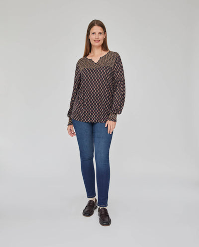 CAMISETA ESTAMPADA CON NIDO ABEJA  MARRÓN