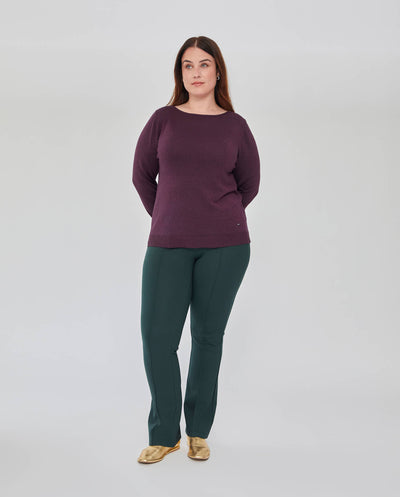 JERSEY CUELLO BARCO CON HILO METALICO  VIOLETA