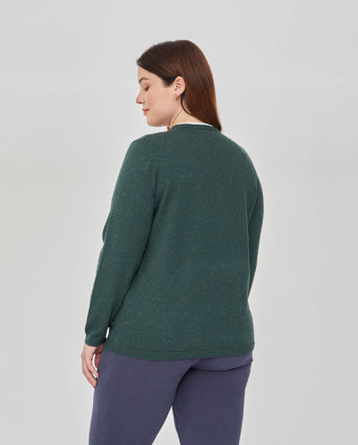 JERSEY EFECTO PLUMETI CON HILO METALICO  VERDE MUSGO