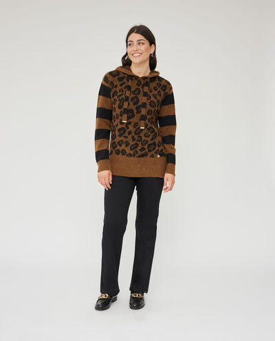 JERSEY ESTAMPADO ANIMAL COMBINADO RAYAS NEGRO