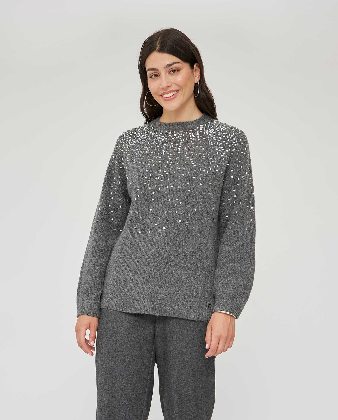 JERSEY LENTEJUELA DEGRADADA GRIS