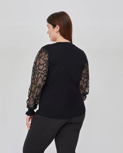 JERSEY ESCOTE PICO CON MANGAS TUL  NEGRO