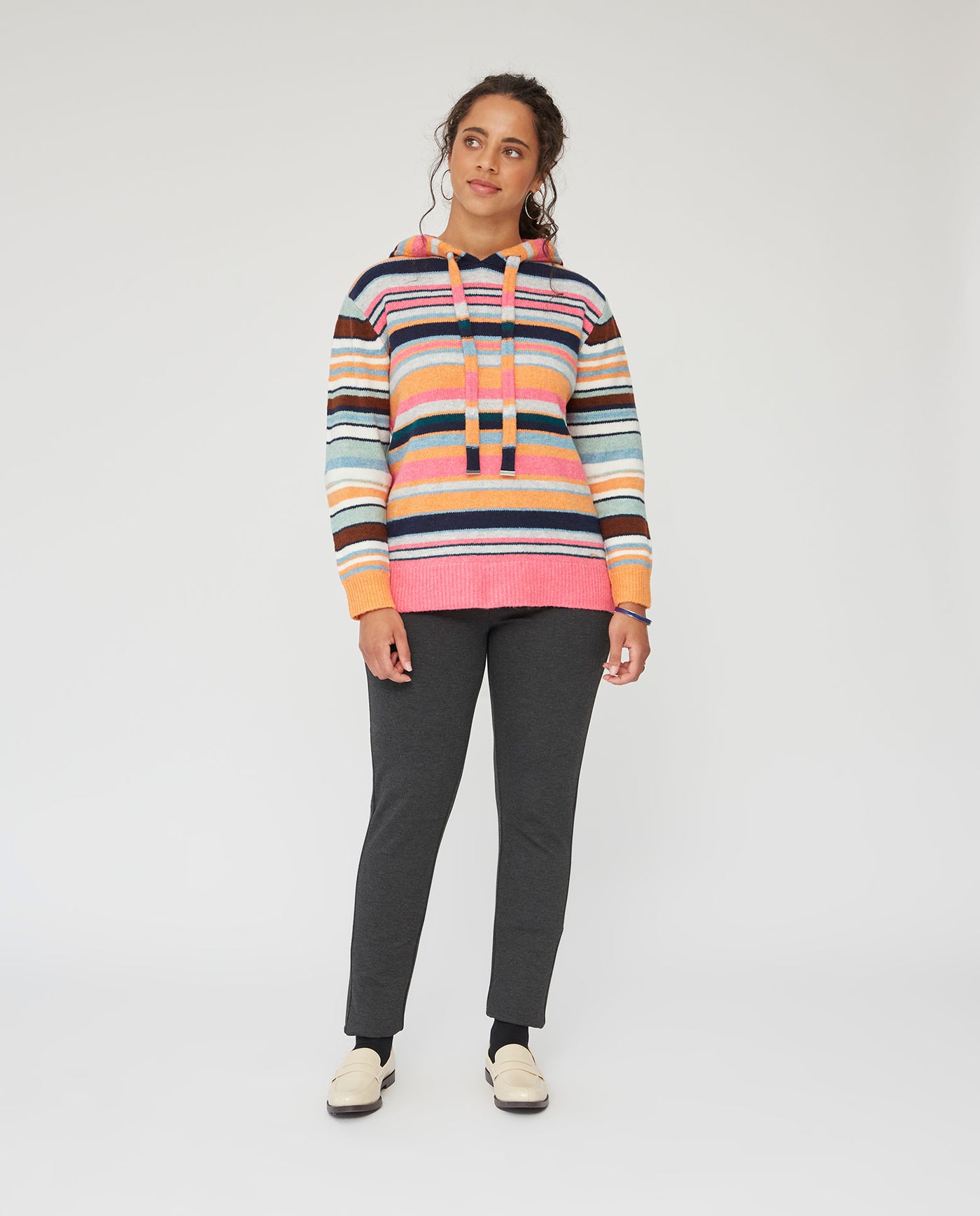 JERSEY RAYAS COLORES  CON CAPUCHA  MULTICOLOR