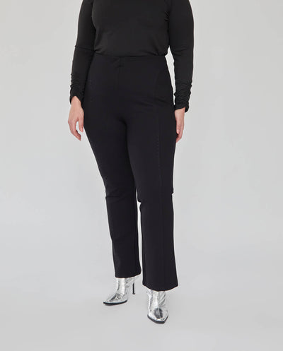 LEGGINGS BAJO EVASE Y APLICACIONES DE STRASS NEGRO