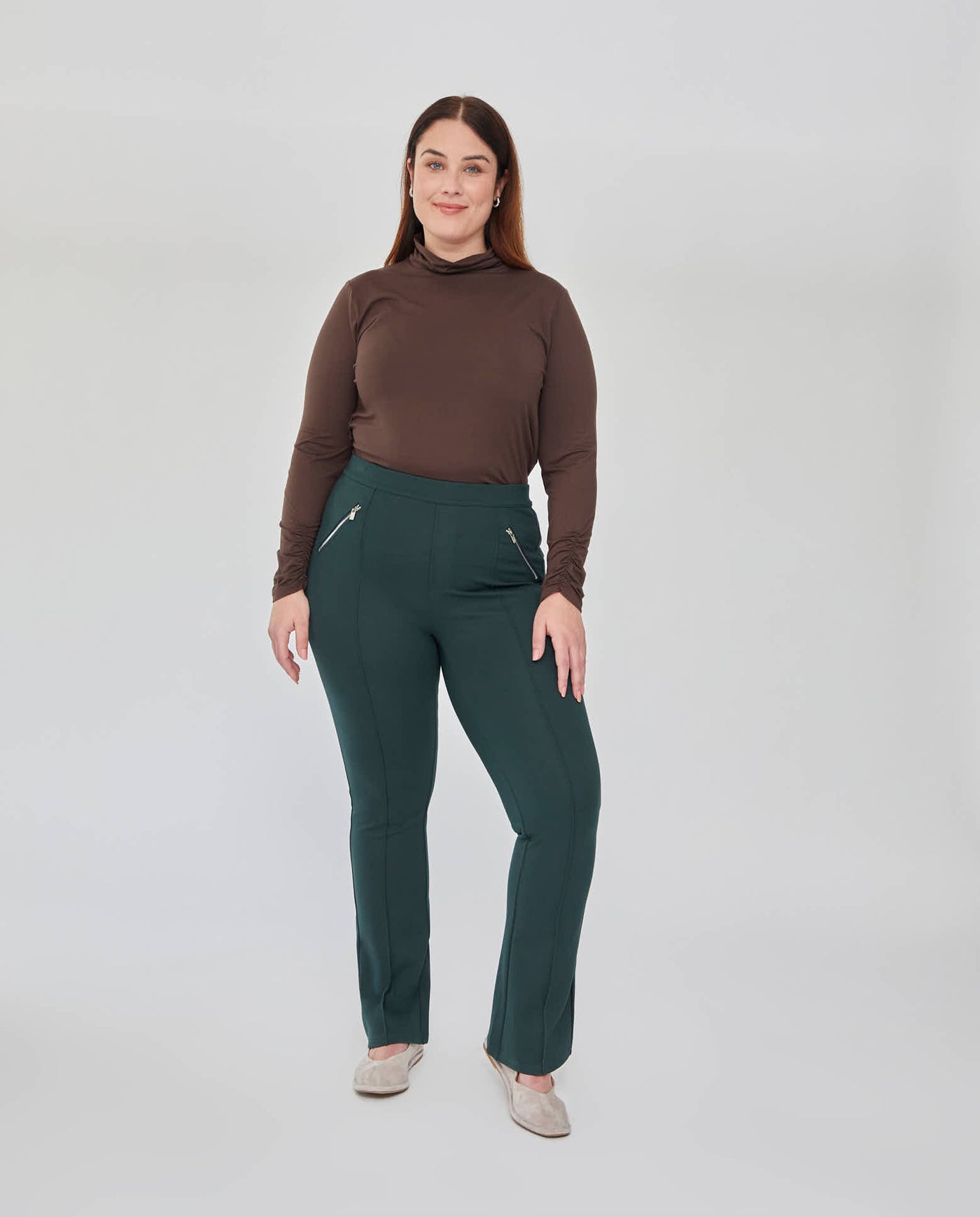 LEGGINS BOLSILLOS CON CREMALLERA VERDE